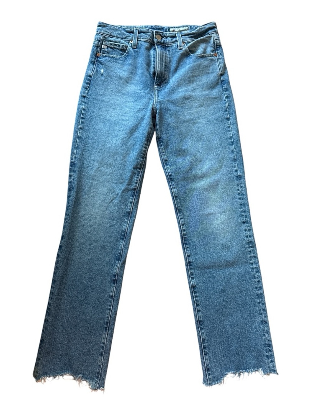 AG Adriano Goldschmied Blue Straight-Leg Jeans